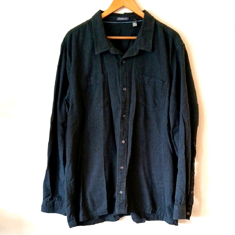 Toad & Co. Flannigan Heather Flannel Men's Button Down Shirt Gray